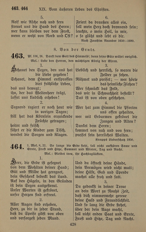 Gesangbuch: zum gottesdienstlichen und häuslichen Gebrauch in Evangelischen Mennoniten-Gemeinden (3rd ed.) page 428