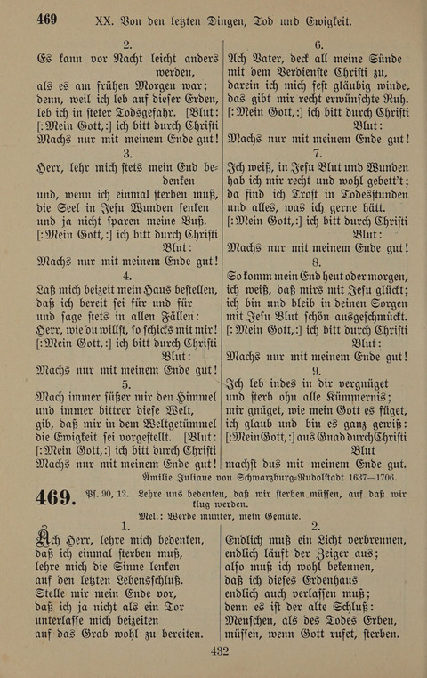 Gesangbuch: zum gottesdienstlichen und häuslichen Gebrauch in Evangelischen Mennoniten-Gemeinden (3rd ed.) page 432