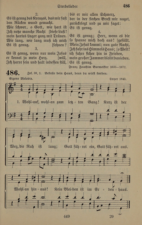 Gesangbuch: zum gottesdienstlichen und häuslichen Gebrauch in Evangelischen Mennoniten-Gemeinden (3rd ed.) page 449