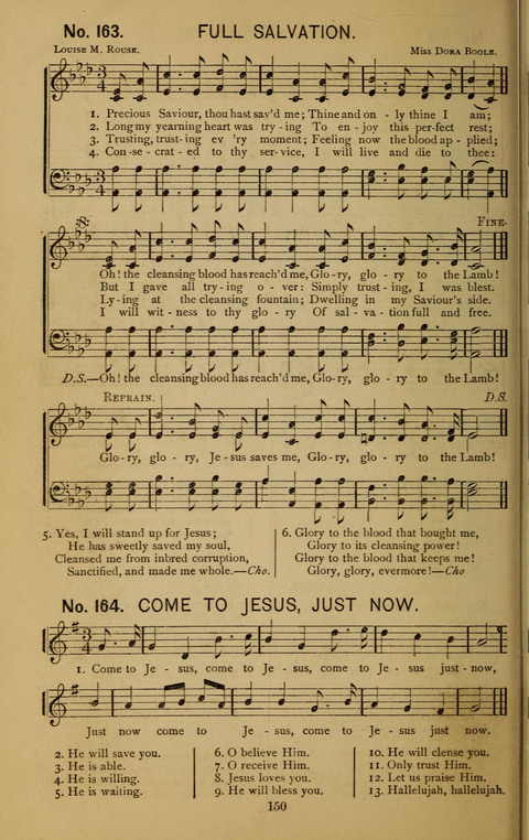 Glad Hallelujahs: replete with sacred songs page 150