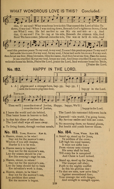 Glad Hallelujahs: replete with sacred songs page 159