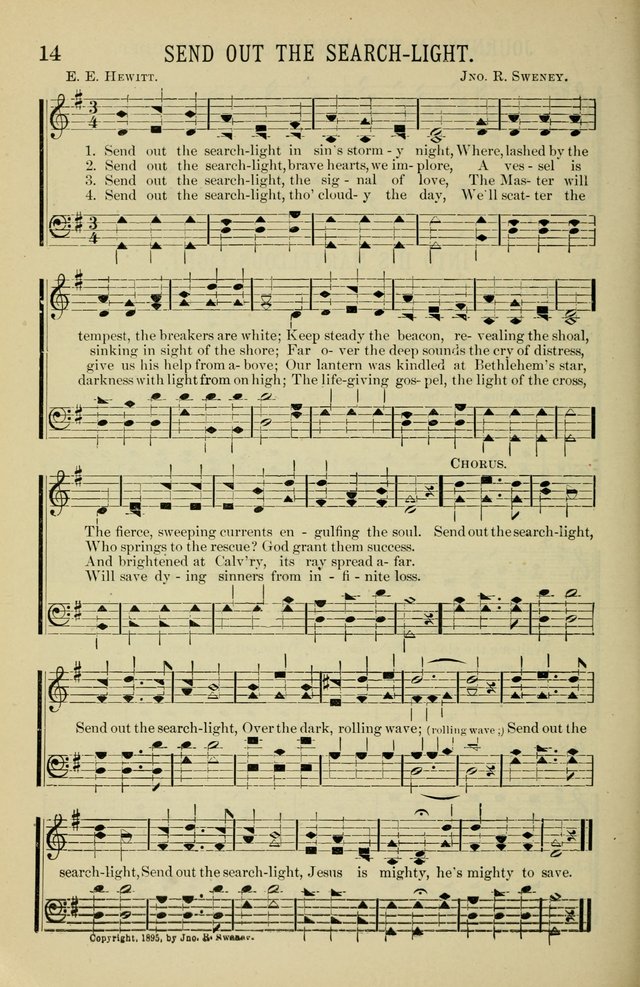 Gospel Hosannas: A Choice Collection of Hymns and Tunes for use in Evangelistic, Brotherhood and Mission Meetings, Sunday School, Etc. page 14