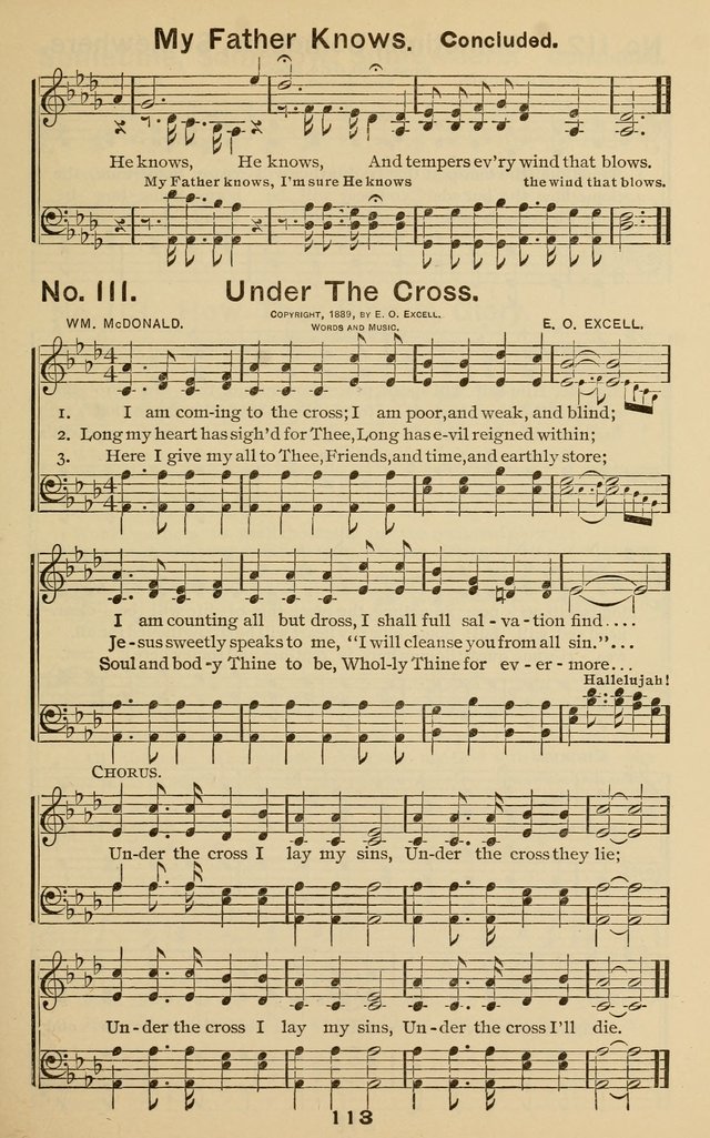 The Gospel Hymnal: for Sunday school and church work page 113