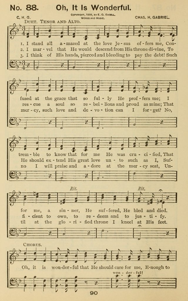 The Gospel Hymnal: for Sunday school and church work page 90