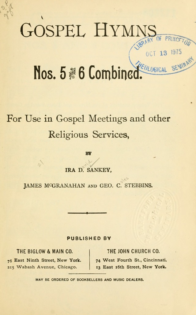 Gospel Hymns Nos. 5 and 6 Combined: for use in gospel meetings and other religious services page 8