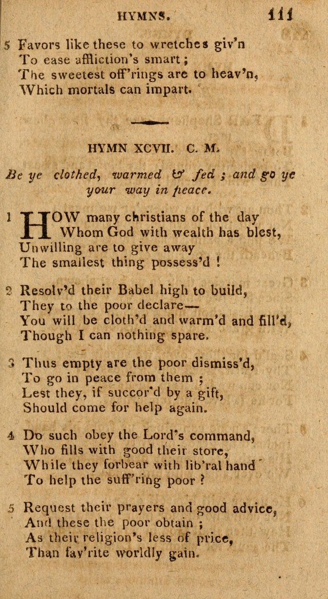 The Gospel Hymn Book: being a selection of hymns, composed by different authors designed for the use of the church universal and adapted to public and private devotion page 111