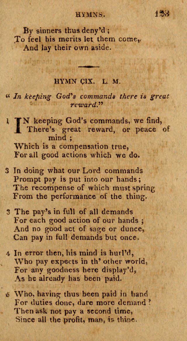 The Gospel Hymn Book: being a selection of hymns, composed by different authors designed for the use of the church universal and adapted to public and private devotion page 125