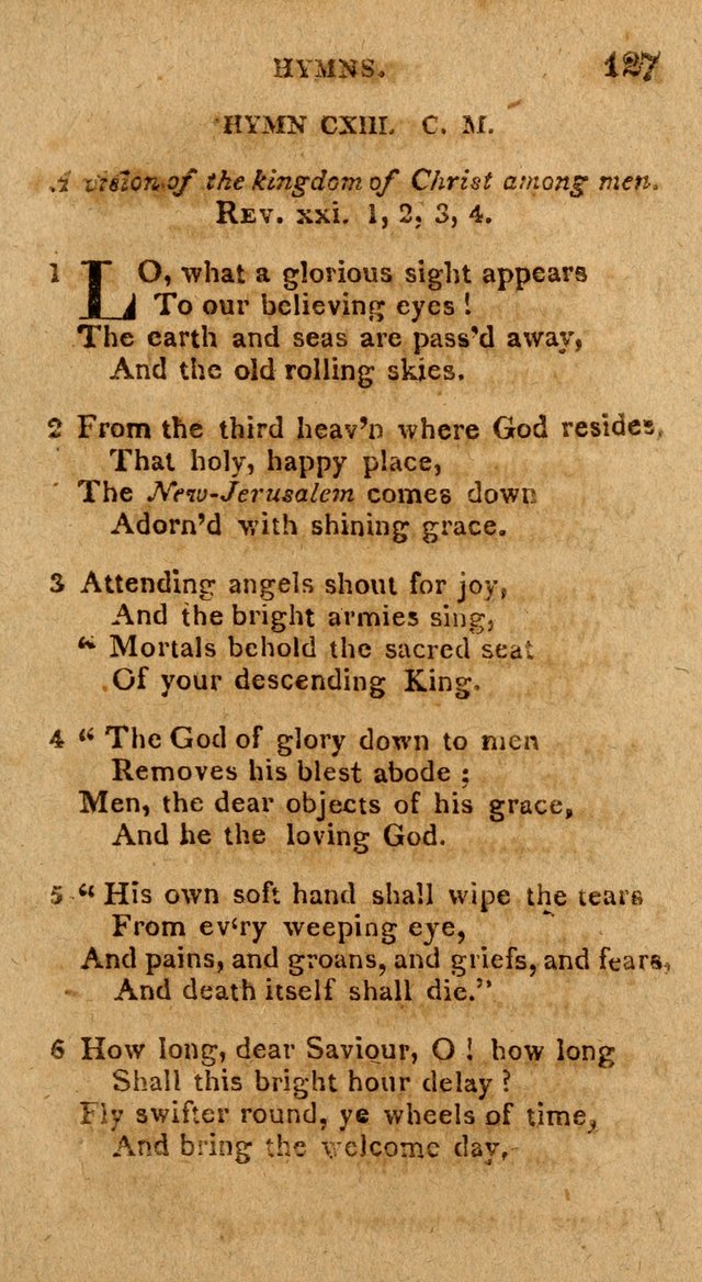 The Gospel Hymn Book: being a selection of hymns, composed by different authors designed for the use of the church universal and adapted to public and private devotion page 129