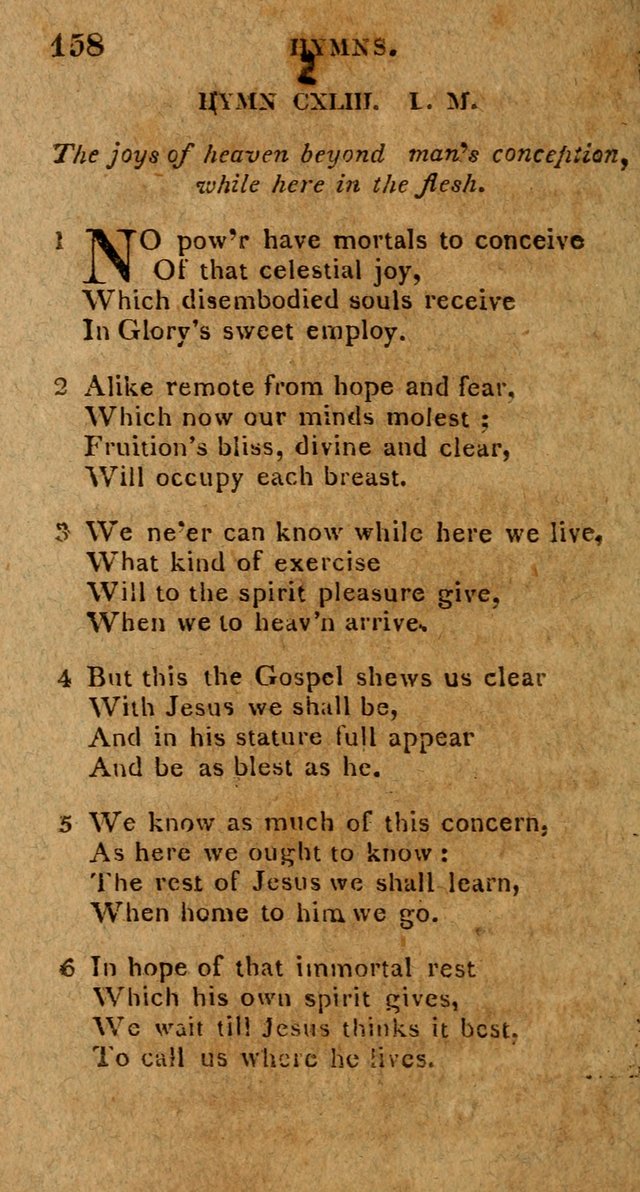 The Gospel Hymn Book: being a selection of hymns, composed by different authors designed for the use of the church universal and adapted to public and private devotion page 160