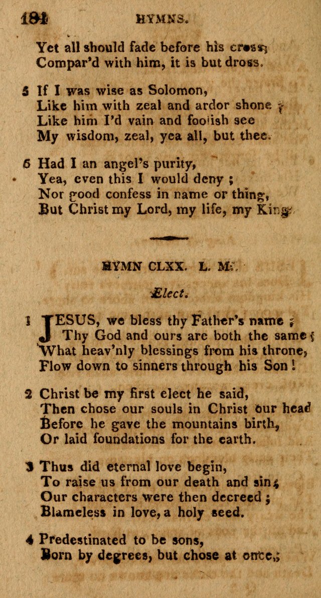 The Gospel Hymn Book: being a selection of hymns, composed by different authors designed for the use of the church universal and adapted to public and private devotion page 186