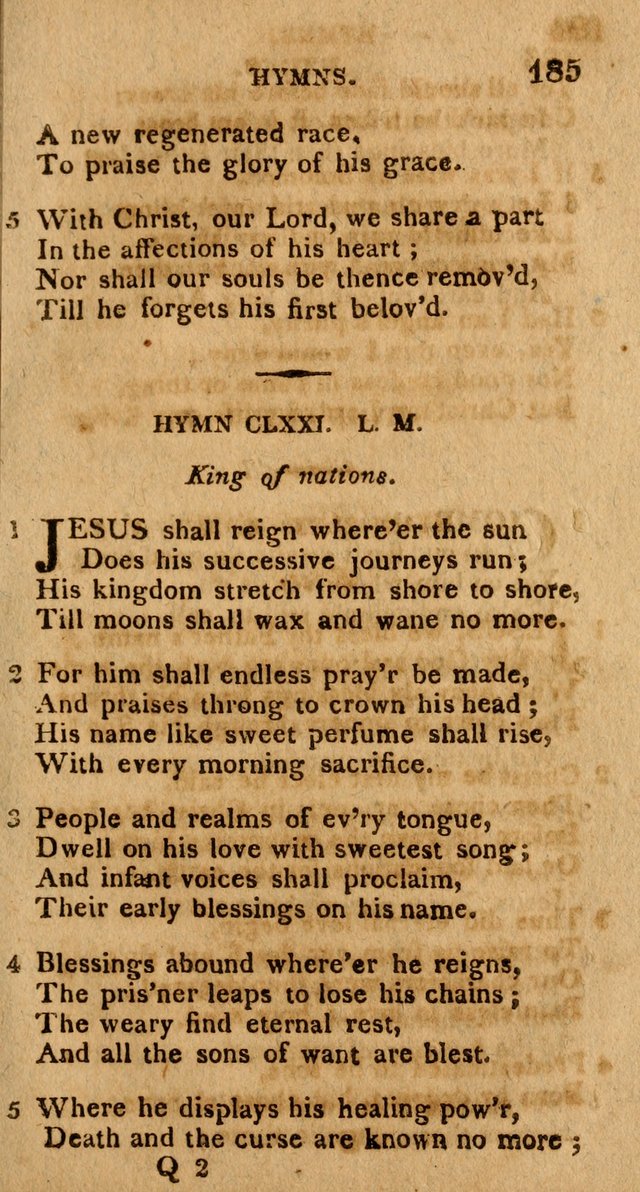 The Gospel Hymn Book: being a selection of hymns, composed by different authors designed for the use of the church universal and adapted to public and private devotion page 187