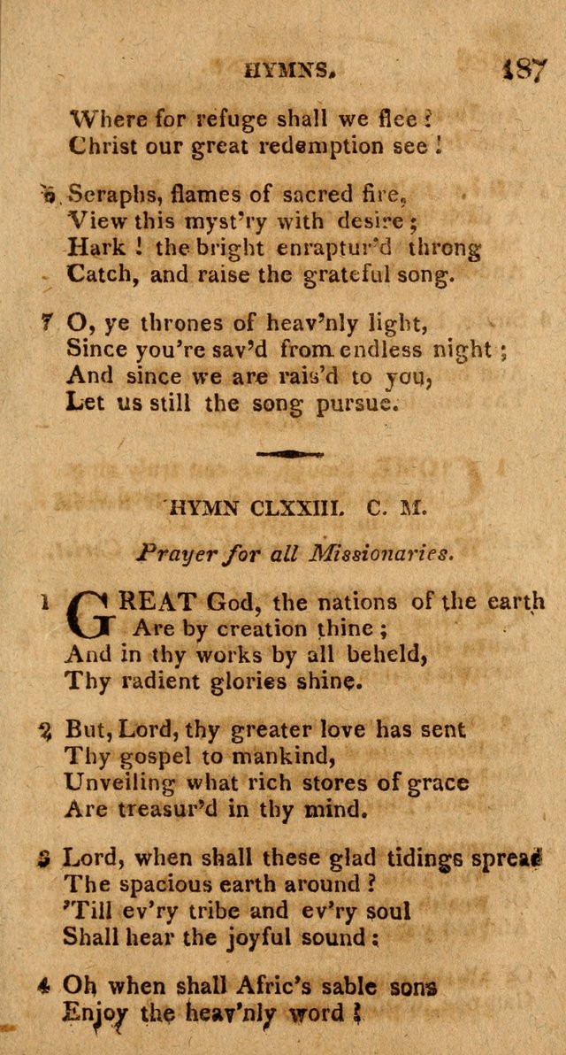 The Gospel Hymn Book: being a selection of hymns, composed by different authors designed for the use of the church universal and adapted to public and private devotion page 189