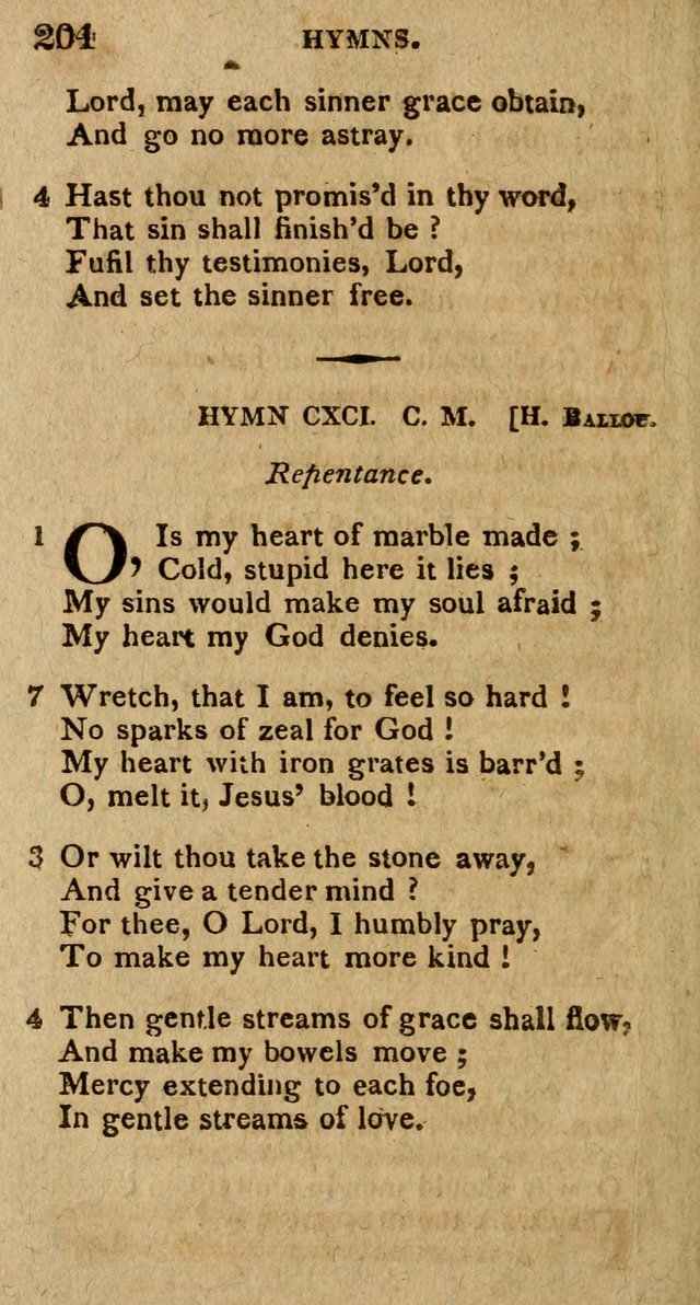 The Gospel Hymn Book: being a selection of hymns, composed by different authors designed for the use of the church universal and adapted to public and private devotion page 206