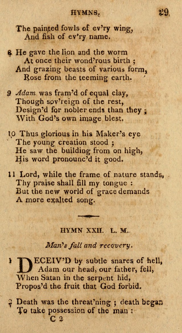 The Gospel Hymn Book: being a selection of hymns, composed by different authors designed for the use of the church universal and adapted to public and private devotion page 29