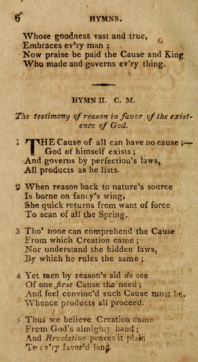 The Gospel Hymn Book: being a selection of hymns, composed by different authors designed for the use of the church universal and adapted to public and private devotion page 6