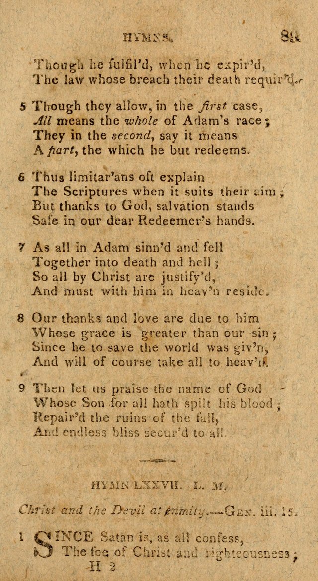 The Gospel Hymn Book: being a selection of hymns, composed by different authors designed for the use of the church universal and adapted to public and private devotion page 89