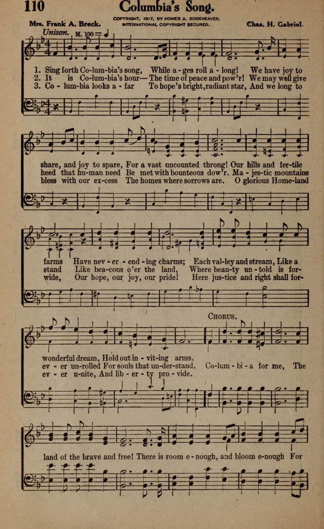Gospel Hymns and Songs: for the Church, Sunday School and Evangelistic Services page 110