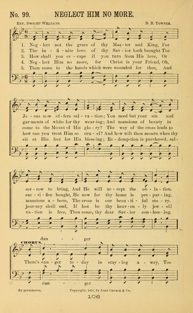 Great Joy! : a new and favorite collection of hymns and music, for gospel meetings, prayer, temperance, and camp meetings, and Sunday schools page 104