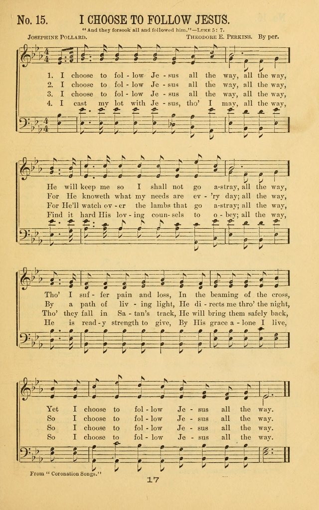 Great Joy!: a new and favorite collection of hymns and music, for gospel meetings, prayer, temperance, and camp meetings, and Sunday schools page 15