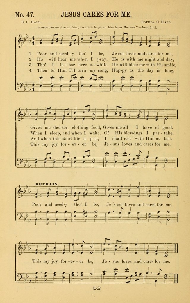 Great Joy!: a new and favorite collection of hymns and music, for gospel meetings, prayer, temperance, and camp meetings, and Sunday schools page 50