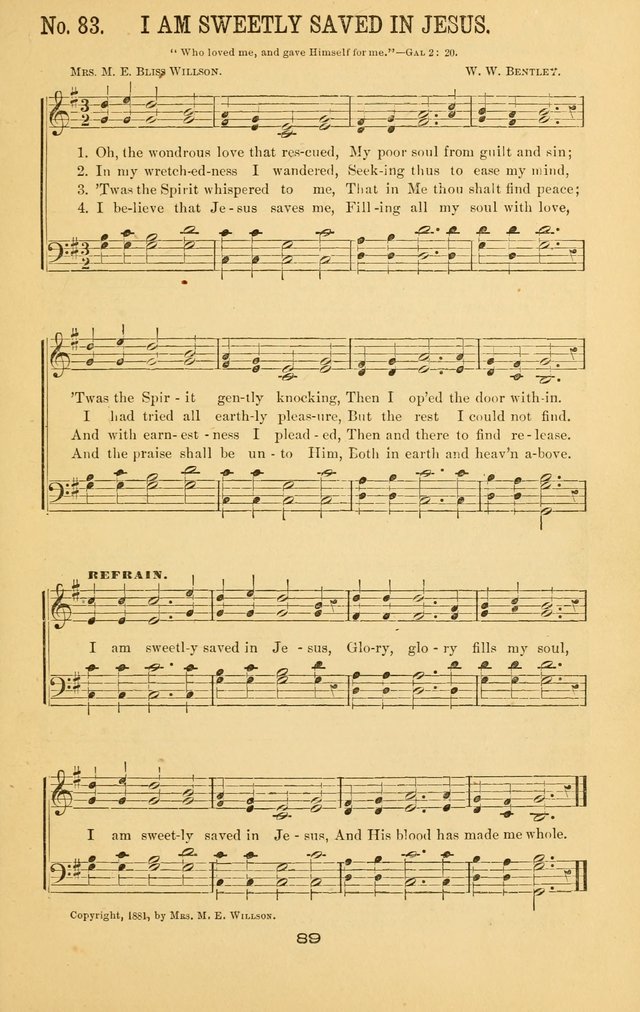 Great Joy!: a new and favorite collection of hymns and music, for gospel meetings, prayer, temperance, and camp meetings, and Sunday schools page 87