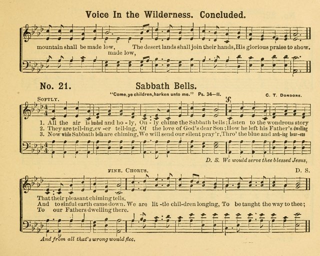 Gathered Jewels: a collection of Sunday School hymns and tunes by a selected corps of authors of great prominence; this book contains a department of christian heart songs especially prepared for youn page 21