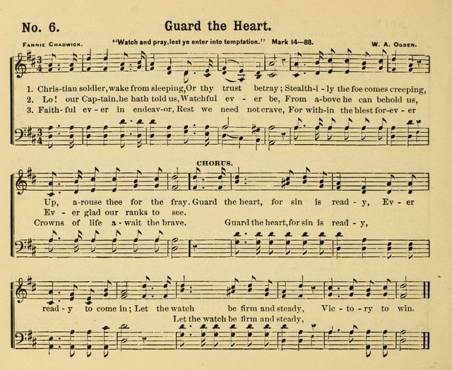 Gathered Jewels: a collection of Sunday School hymns and tunes by a selected corps of authors of great prominence; this book contains a department of christian heart songs especially prepared for youn page 6