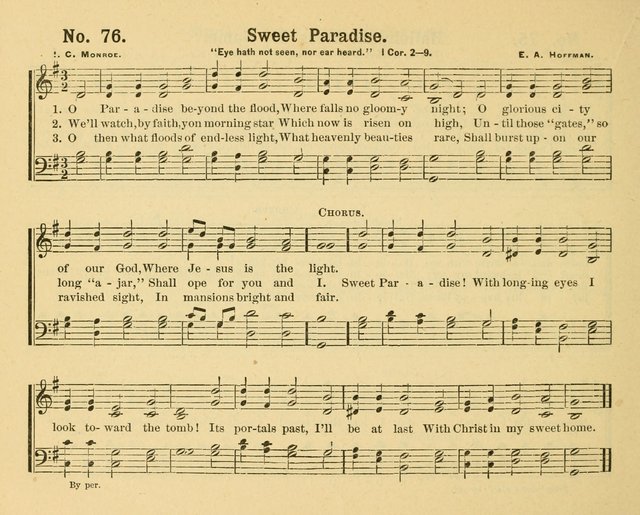Gathered Jewels: a collection of Sunday School hymns and tunes by a selected corps of authors of great prominence; this book contains a department of christian heart songs especially prepared for youn page 76