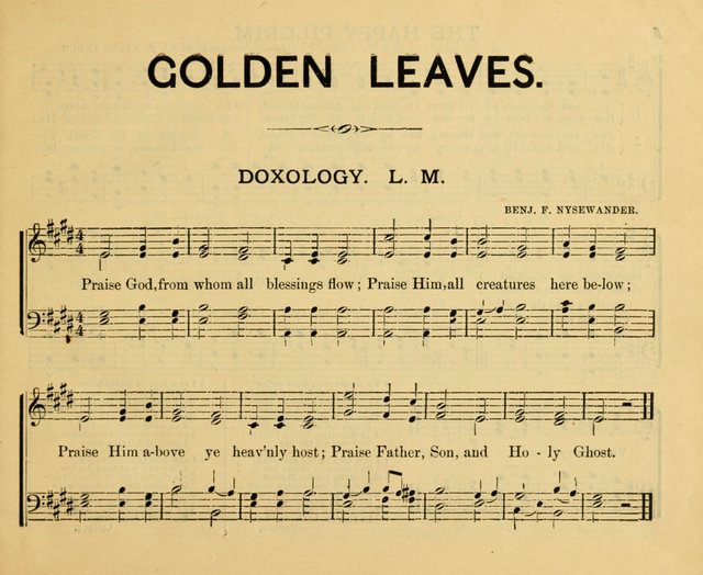 Golden Leaves: a collection of choice hymns and tunes adapted to Sabbath-schools, social meetings, Bible classes, &c. page 3