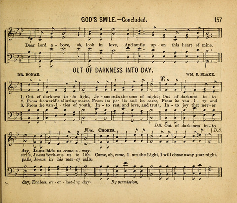 Gospel Light: for the Sunday school, a new collection of songs and services page 157