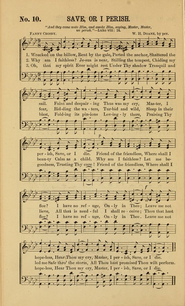 Gospel Music : A Choice Collection of Hymns and Melodies New and Old for Gospel, Revival, Prayer and Social Meetings, Family Worship, etc.  page 10