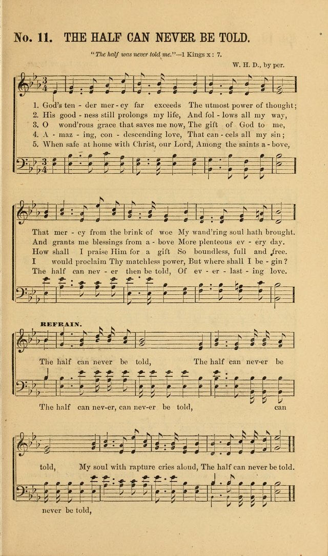 Gospel Music : A Choice Collection of Hymns and Melodies New and Old for Gospel, Revival, Prayer and Social Meetings, Family Worship, etc.  page 11