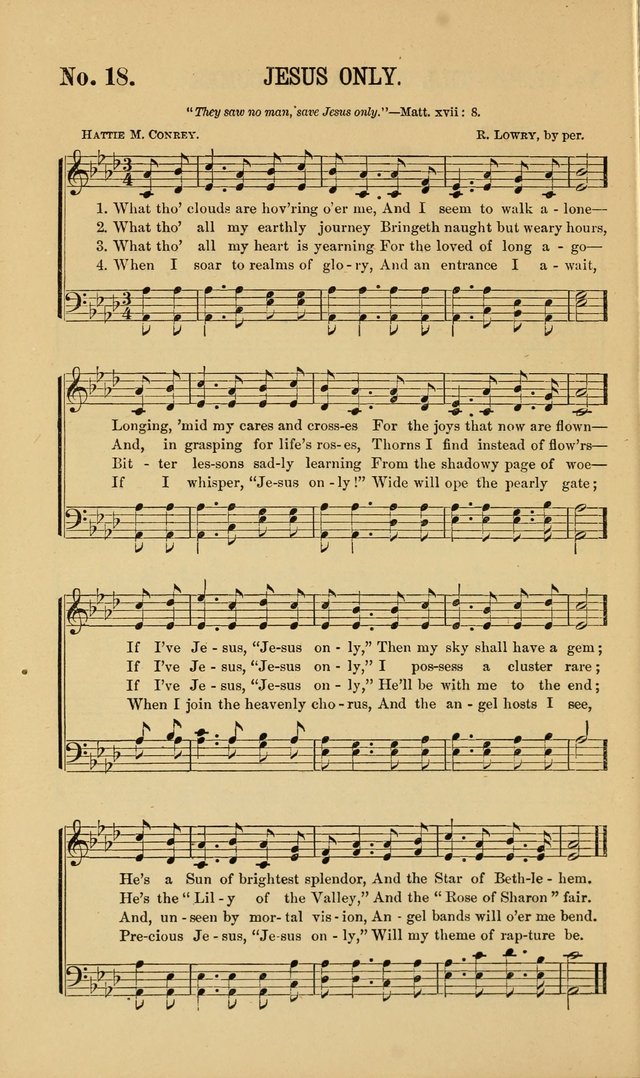 Gospel Music : A Choice Collection of Hymns and Melodies New and Old for Gospel, Revival, Prayer and Social Meetings, Family Worship, etc.  page 18