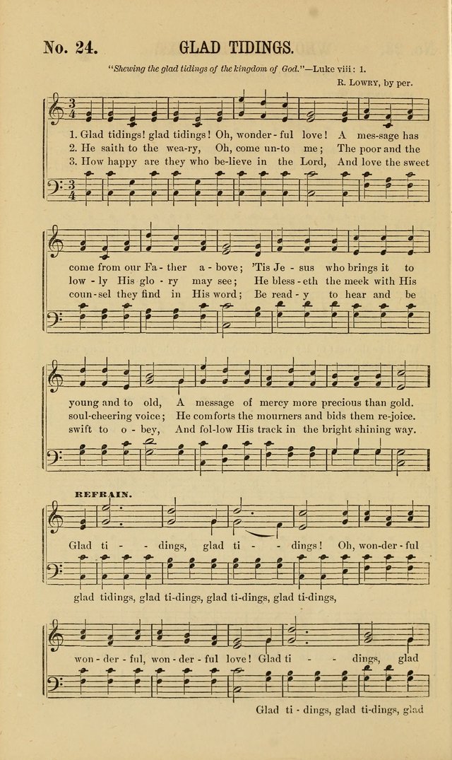 Gospel Music : A Choice Collection of Hymns and Melodies New and Old for Gospel, Revival, Prayer and Social Meetings, Family Worship, etc.  page 24