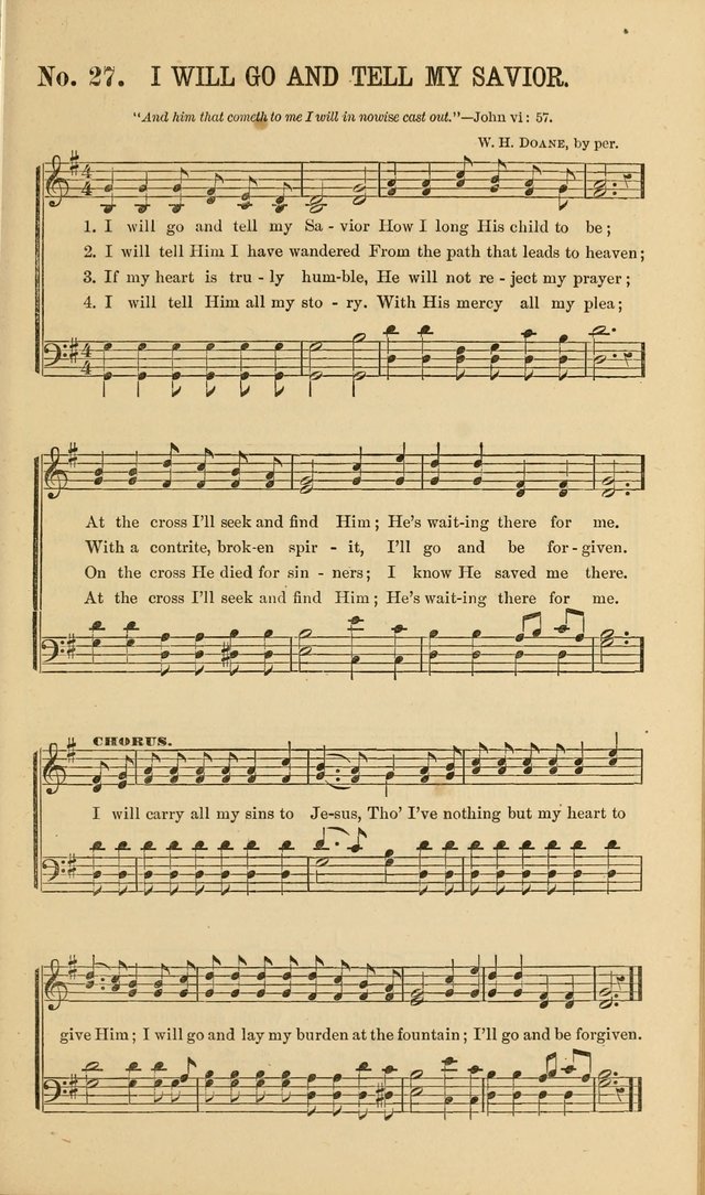 Gospel Music : A Choice Collection of Hymns and Melodies New and Old for Gospel, Revival, Prayer and Social Meetings, Family Worship, etc.  page 27