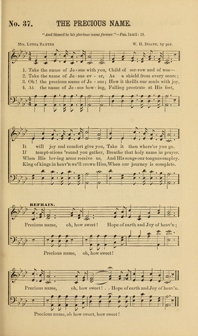 Gospel Music : A Choice Collection of Hymns and Melodies New and Old for Gospel, Revival, Prayer and Social Meetings, Family Worship, etc.  page 37