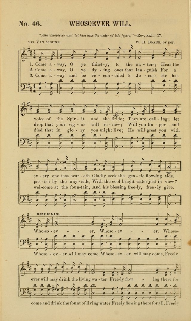 Gospel Music : A Choice Collection of Hymns and Melodies New and Old for Gospel, Revival, Prayer and Social Meetings, Family Worship, etc.  page 46