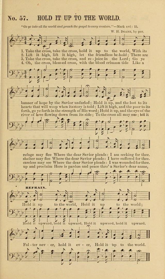 Gospel Music : A Choice Collection of Hymns and Melodies New and Old for Gospel, Revival, Prayer and Social Meetings, Family Worship, etc.  page 57