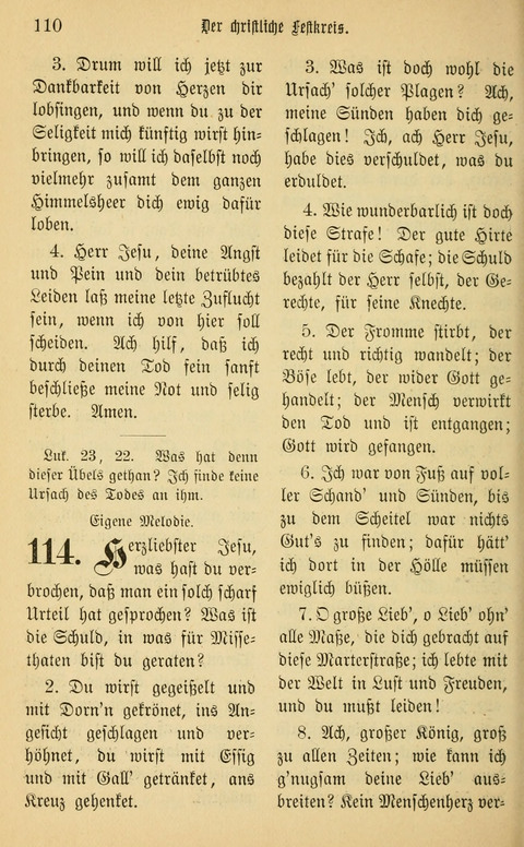 Gesangbuch in Mennoniten-Gemeinden in Kirche und Haus (4th ed.) page 110