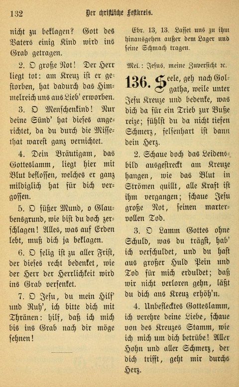 Gesangbuch in Mennoniten-Gemeinden in Kirche und Haus (4th ed.) page 132