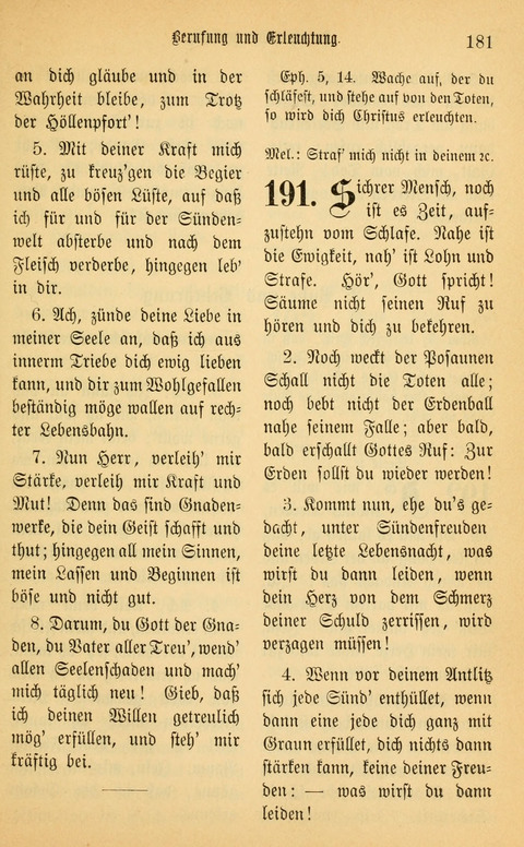 Gesangbuch in Mennoniten-Gemeinden in Kirche und Haus (4th ed.) page 181