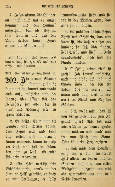 Gesangbuch in Mennoniten-Gemeinden in Kirche und Haus (4th ed.) page 192