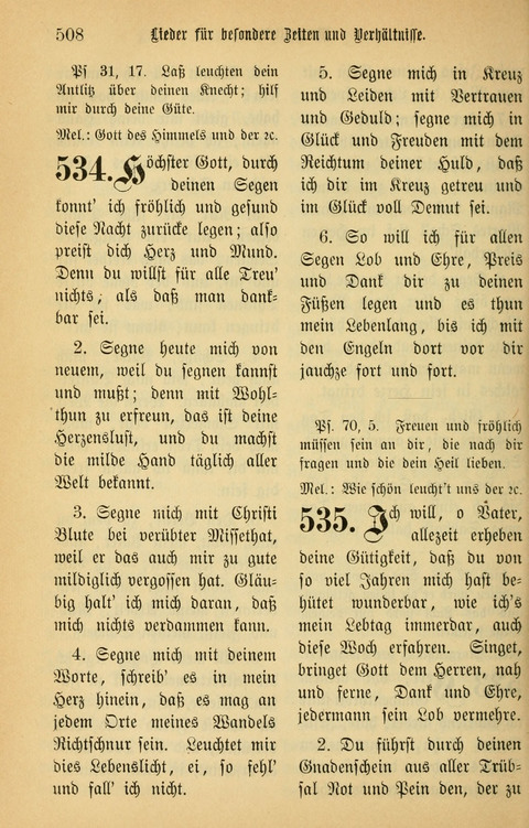 Gesangbuch in Mennoniten-Gemeinden in Kirche und Haus (4th ed.) page 508