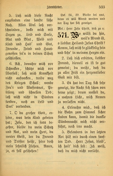 Gesangbuch in Mennoniten-Gemeinden in Kirche und Haus (4th ed.) page 533