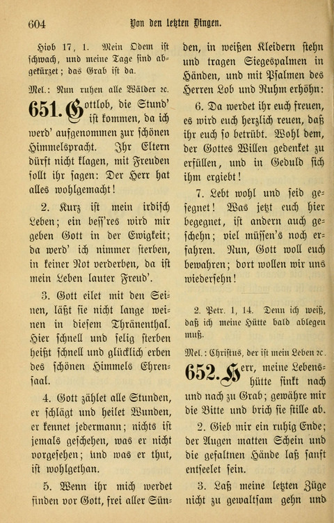 Gesangbuch in Mennoniten-Gemeinden in Kirche und Haus (4th ed.) page 604