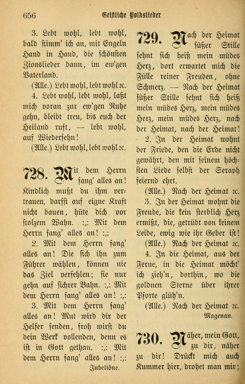 Gesangbuch in Mennoniten-Gemeinden in Kirche und Haus (4th ed.) page 656