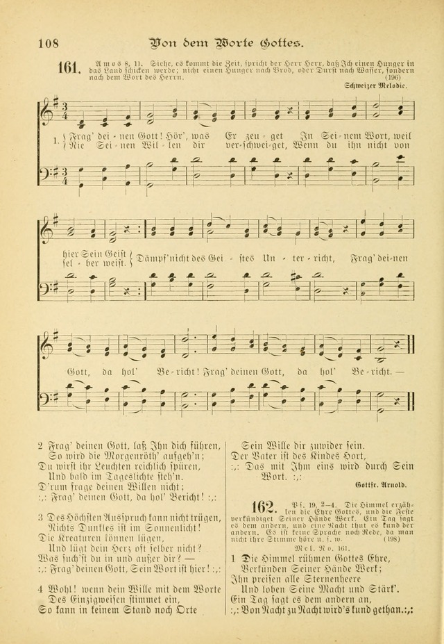 Gesangbuch mit Noten: herausgegeben von der Allgemeinen Conferenz der Mennoniten von Nord-Amerika (3rd. Aufl.) page 108