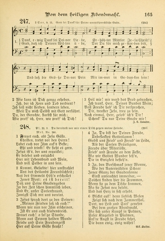 Gesangbuch mit Noten: herausgegeben von der Allgemeinen Conferenz der Mennoniten von Nord-Amerika (3rd. Aufl.) page 165