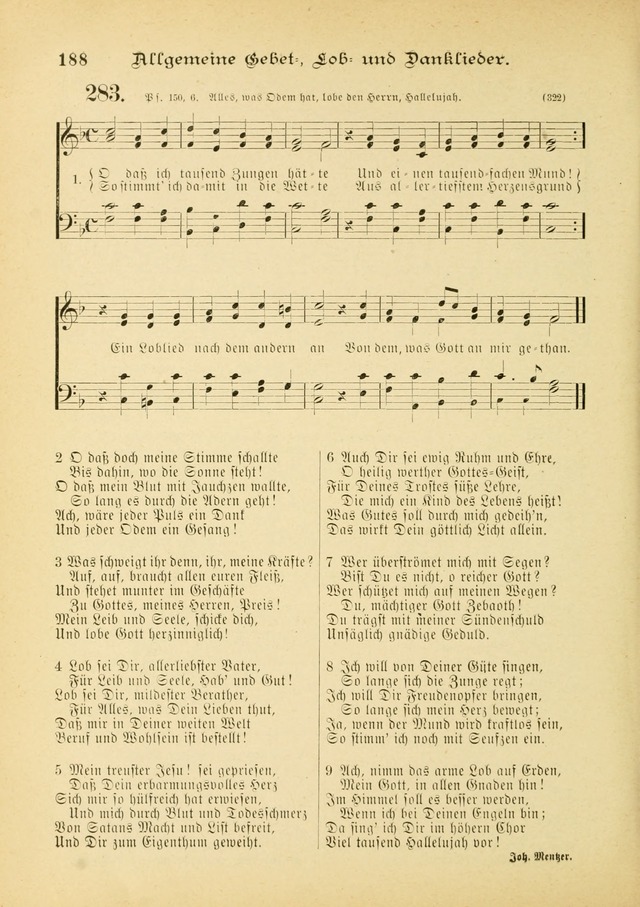 Gesangbuch mit Noten: herausgegeben von der Allgemeinen Conferenz der Mennoniten von Nord-Amerika (3rd. Aufl.) page 188