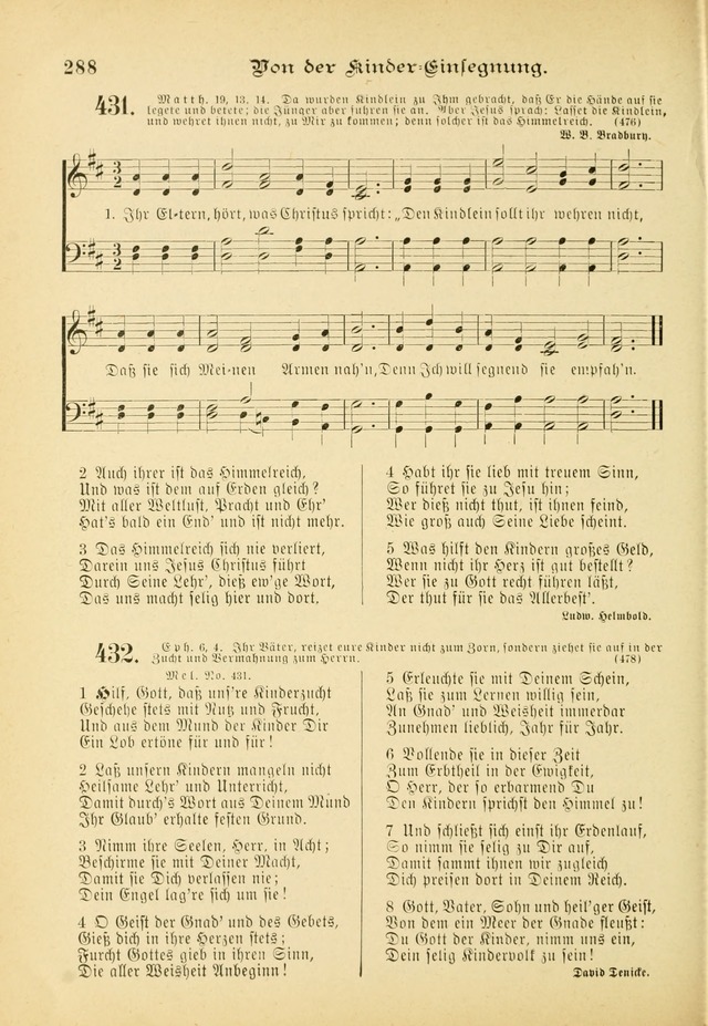 Gesangbuch mit Noten: herausgegeben von der Allgemeinen Conferenz der Mennoniten von Nord-Amerika (3rd. Aufl.) page 288